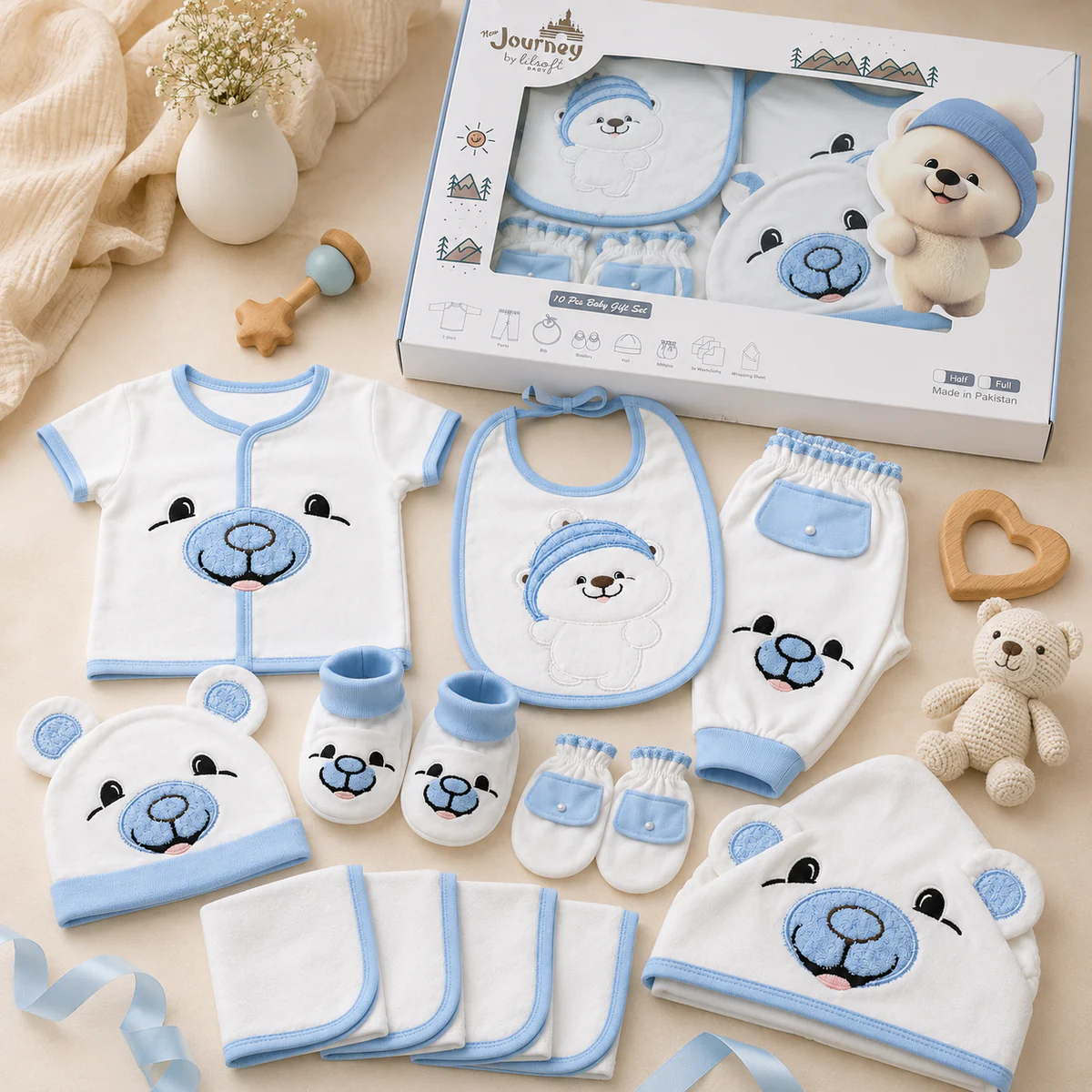 Newborn Bear Gift Set 10 Pieces
