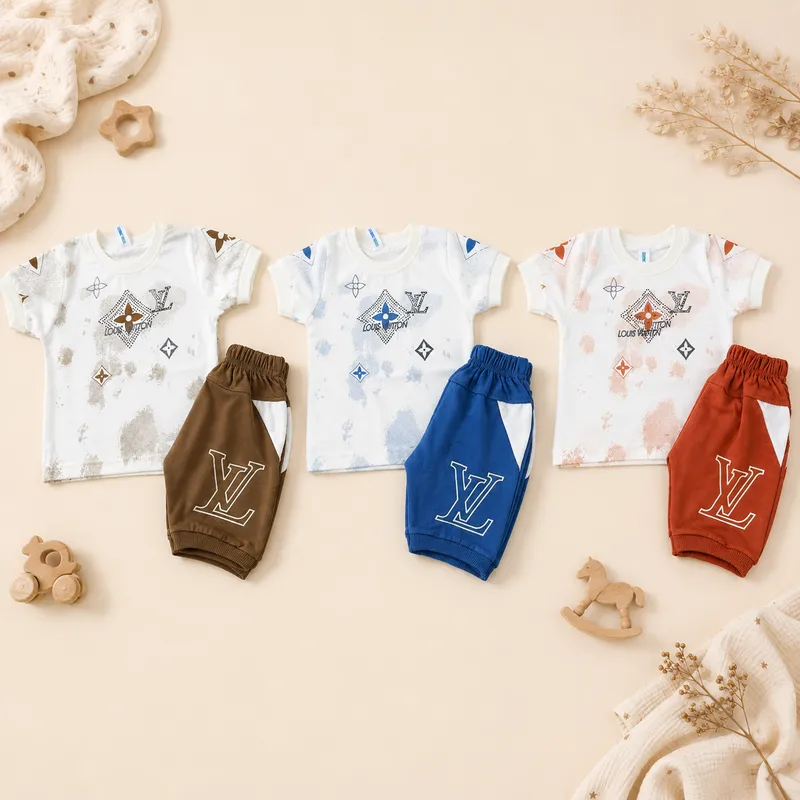 Baby Boys Graphic Print Summer Set – Assorted Colors