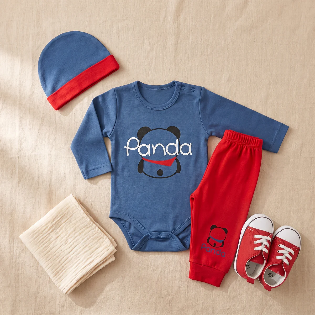 Baby Panda Bodysuit Outfit Set