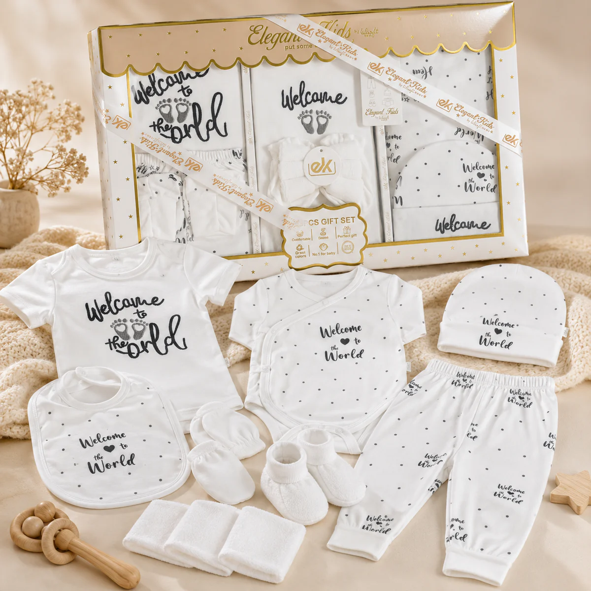 Elegant Kids Welcome Baby 10-Piece Gift Set