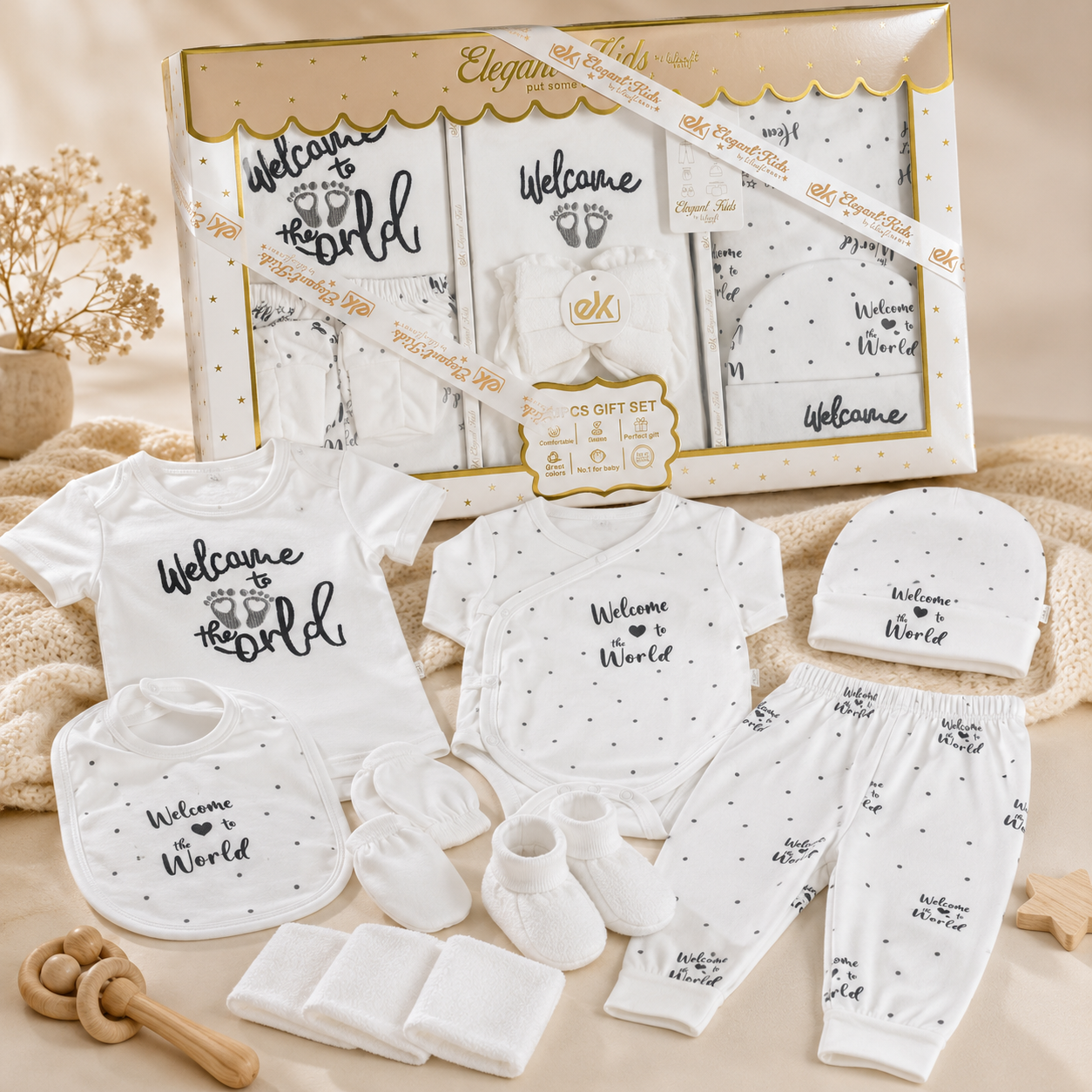 Elegant Kids Welcome Baby 10-Piece Gift Set