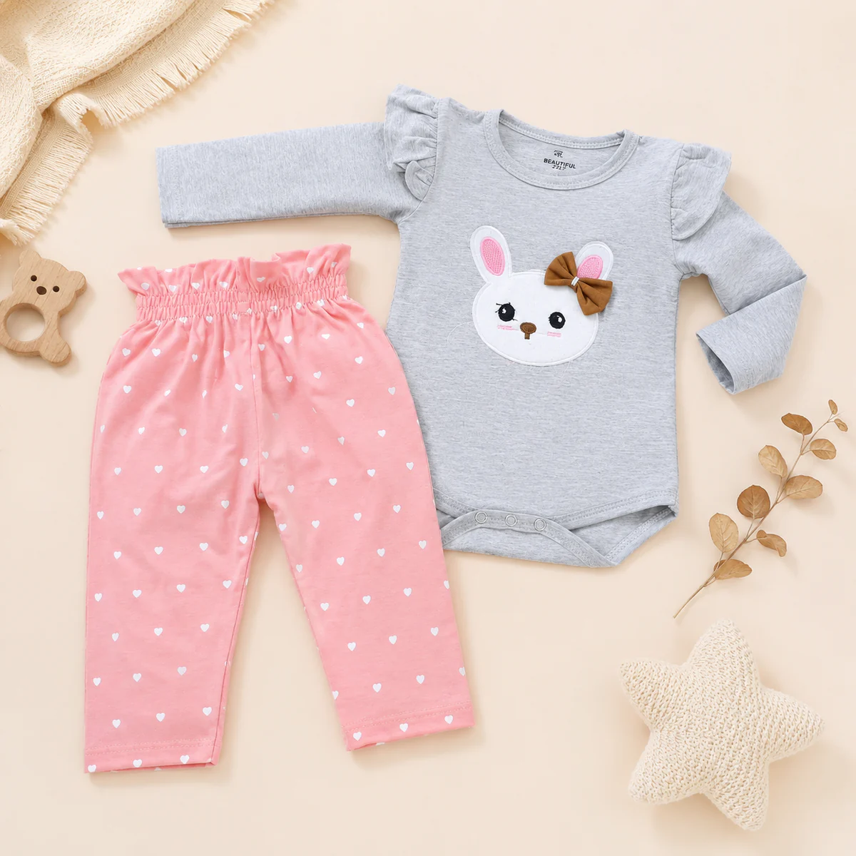 Baby Bunny Bodysuit Set
