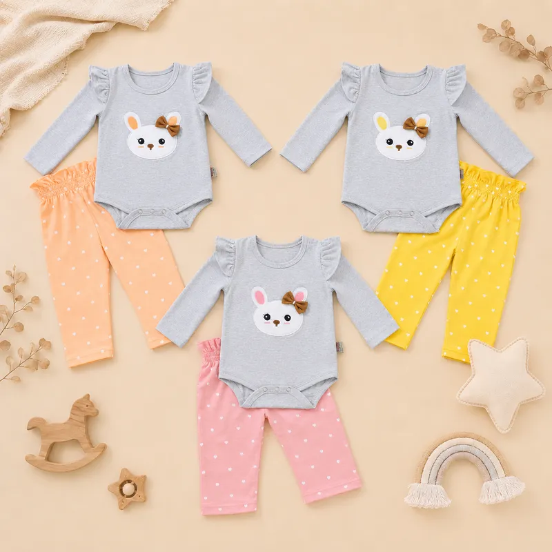 Baby Bunny Bodysuit Set