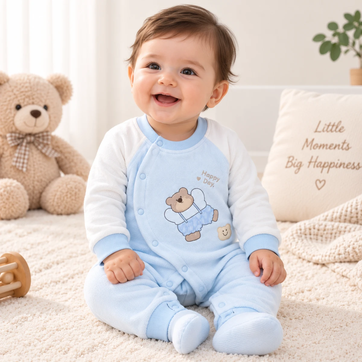 Baby Teddy Cloud Winter Romper — photo 2