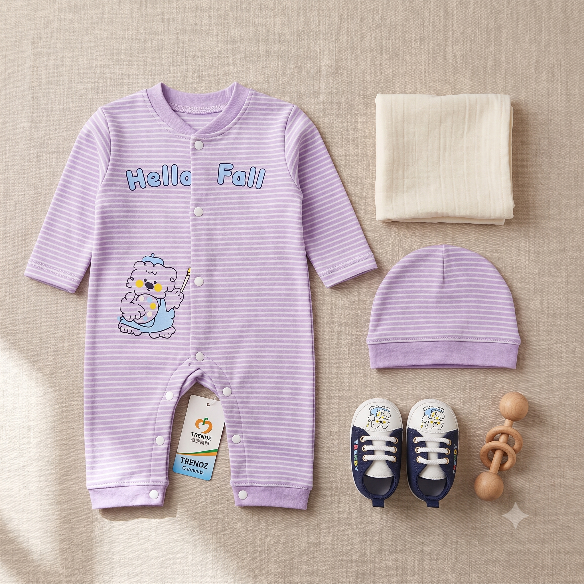 Baby Hello Fall Romper Set